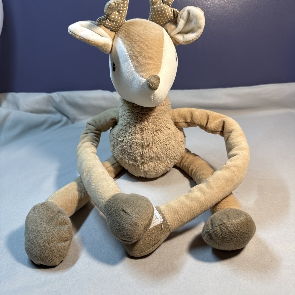 Vintage Mon Ami Floppy Deer Plush Baby Toy Long Floppy Arms 14" Stuffed Animal